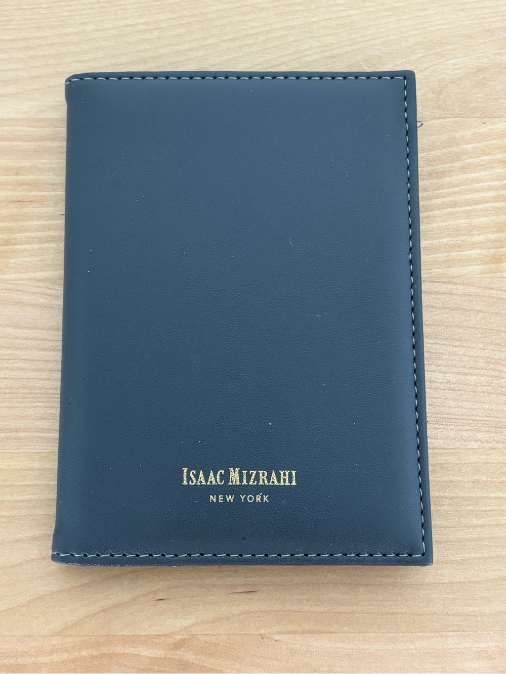 Isaac Mizrahi blue Leather Passport Wallet